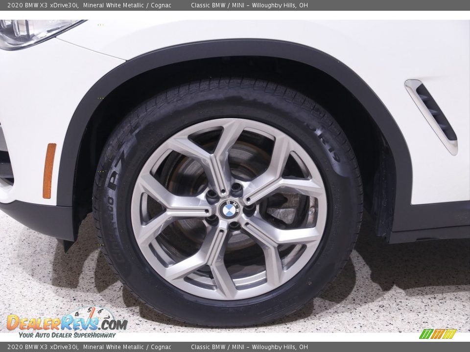 2020 BMW X3 xDrive30i Mineral White Metallic / Cognac Photo #21