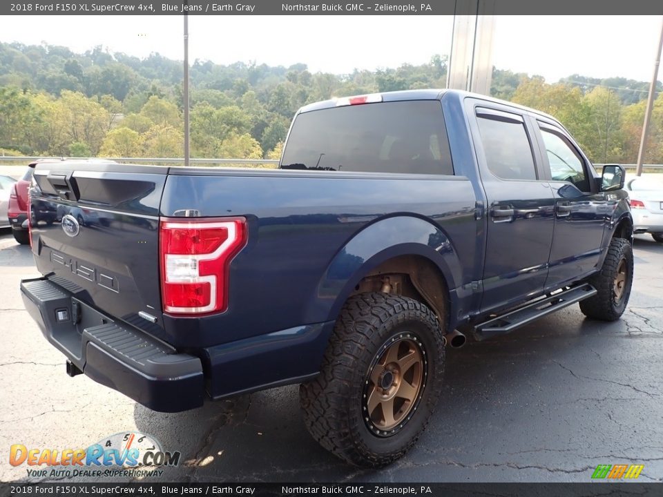 2018 Ford F150 XL SuperCrew 4x4 Blue Jeans / Earth Gray Photo #9