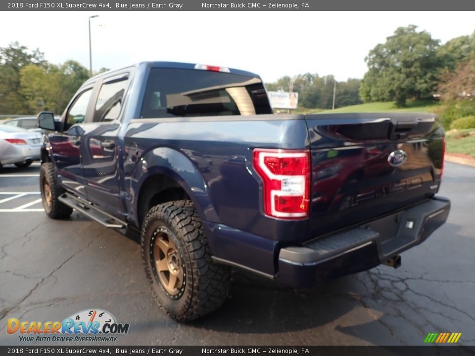 2018 Ford F150 XL SuperCrew 4x4 Blue Jeans / Earth Gray Photo #12