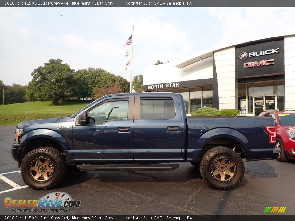 2018 Ford F150 XL SuperCrew 4x4 Blue Jeans / Earth Gray Photo #13
