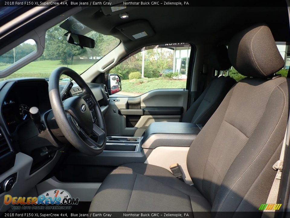 2018 Ford F150 XL SuperCrew 4x4 Blue Jeans / Earth Gray Photo #17