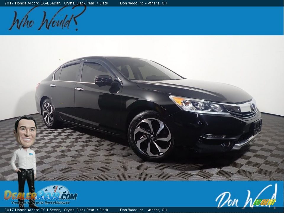 2017 Honda Accord EX-L Sedan Crystal Black Pearl / Black Photo #1