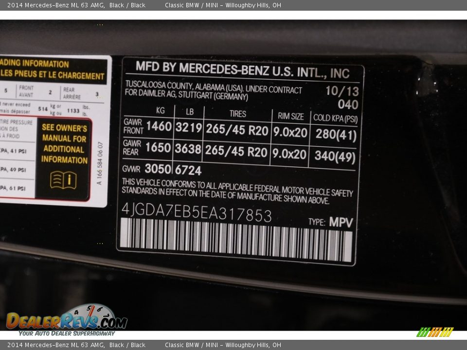 2014 Mercedes-Benz ML 63 AMG Black / Black Photo #24