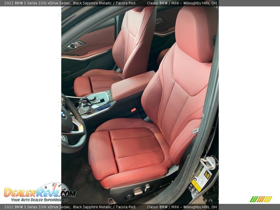 2022 BMW 3 Series 330i xDrive Sedan Black Sapphire Metallic / Tacora Red Photo #4