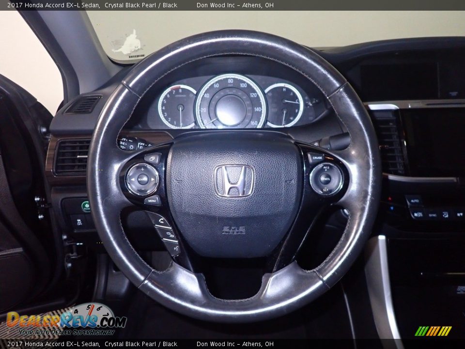 2017 Honda Accord EX-L Sedan Crystal Black Pearl / Black Photo #29