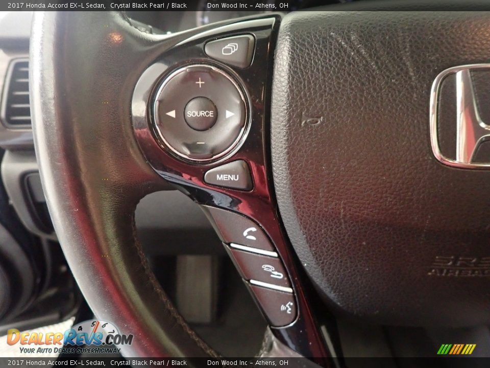 2017 Honda Accord EX-L Sedan Crystal Black Pearl / Black Photo #31