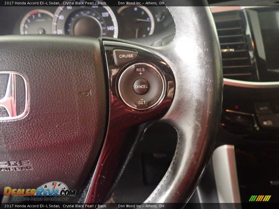 2017 Honda Accord EX-L Sedan Crystal Black Pearl / Black Photo #32