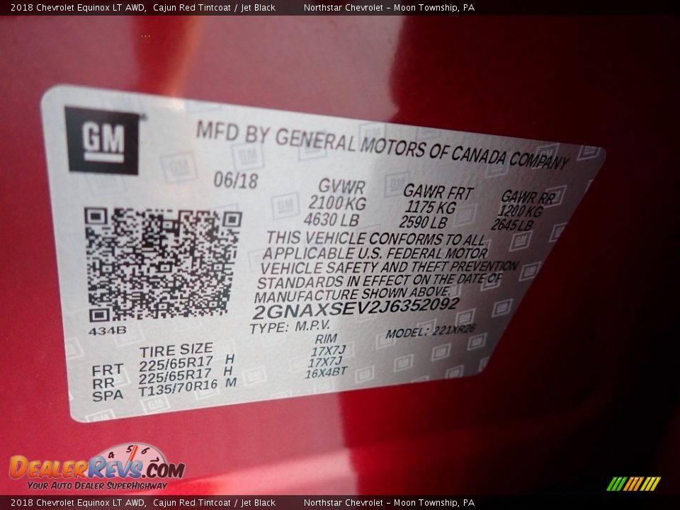 2018 Chevrolet Equinox LT AWD Cajun Red Tintcoat / Jet Black Photo #28