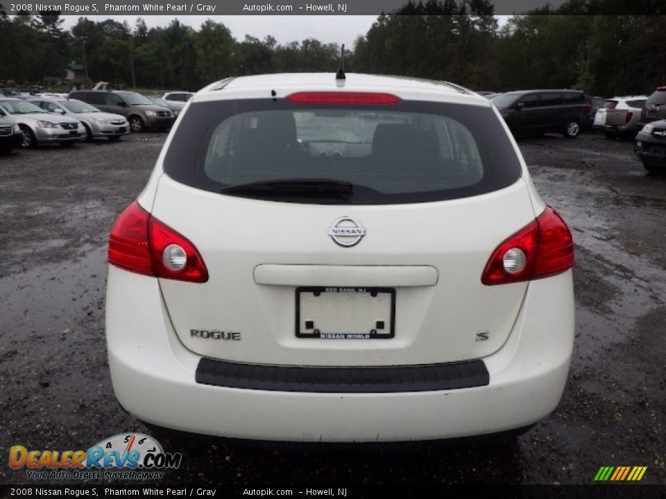 2008 Nissan Rogue S Phantom White Pearl / Gray Photo #5
