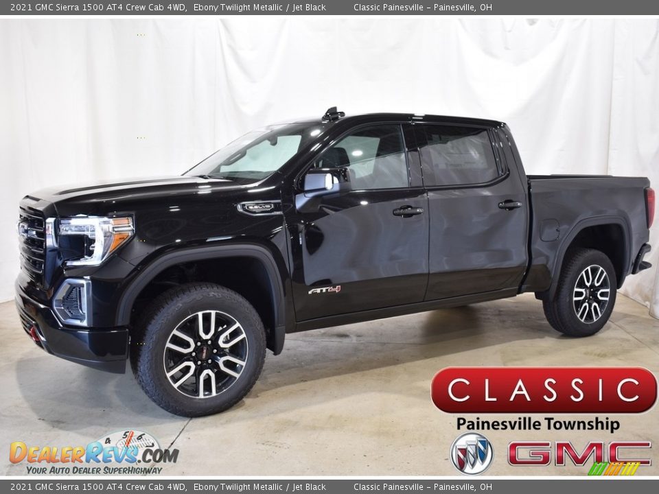 2021 GMC Sierra 1500 AT4 Crew Cab 4WD Ebony Twilight Metallic / Jet Black Photo #1