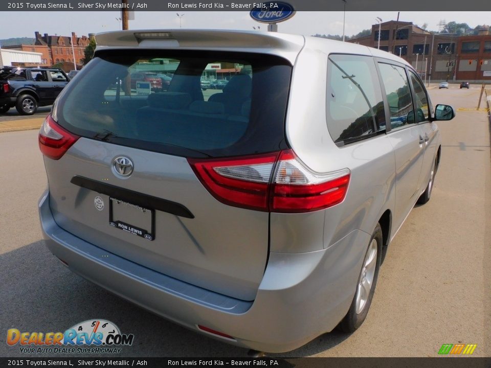 2015 Toyota Sienna L Silver Sky Metallic / Ash Photo #2