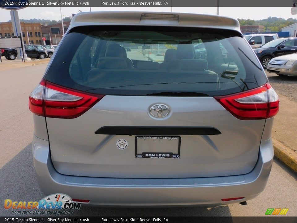 2015 Toyota Sienna L Silver Sky Metallic / Ash Photo #3