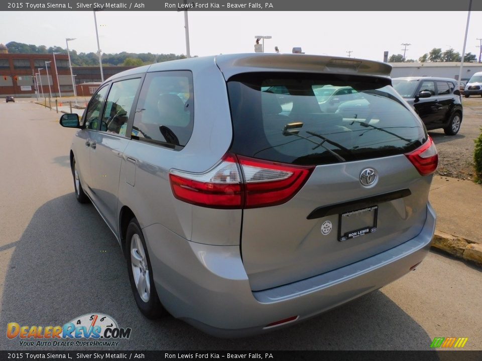 2015 Toyota Sienna L Silver Sky Metallic / Ash Photo #5