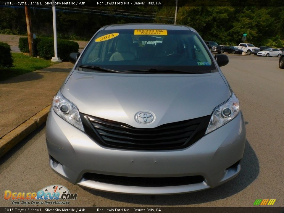 2015 Toyota Sienna L Silver Sky Metallic / Ash Photo #8