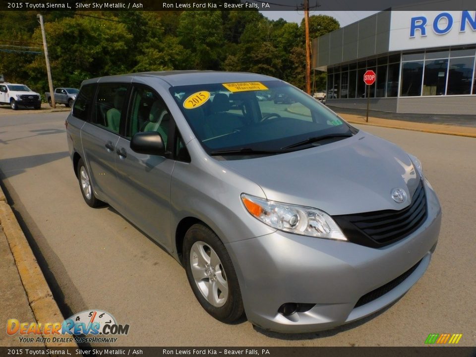 2015 Toyota Sienna L Silver Sky Metallic / Ash Photo #9