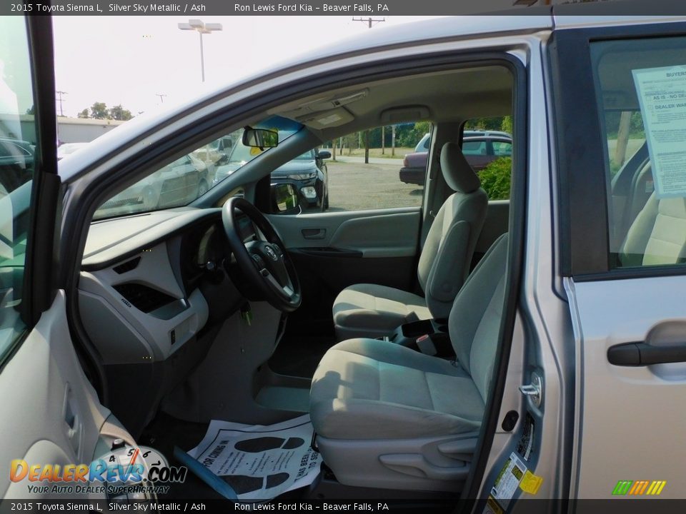 2015 Toyota Sienna L Silver Sky Metallic / Ash Photo #11