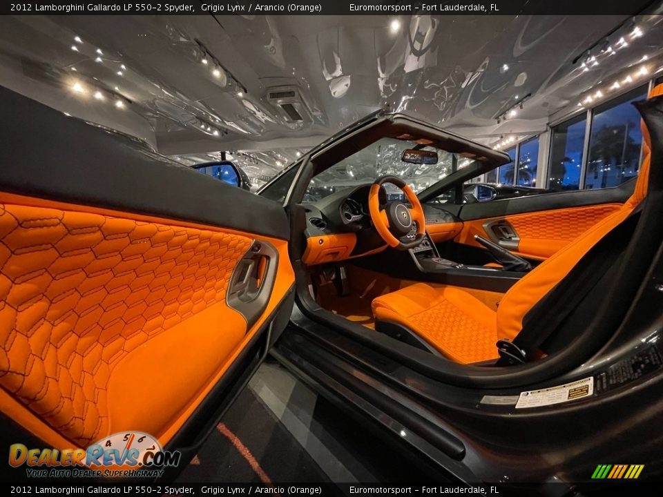 2012 Lamborghini Gallardo LP 550-2 Spyder Grigio Lynx / Arancio (Orange) Photo #2
