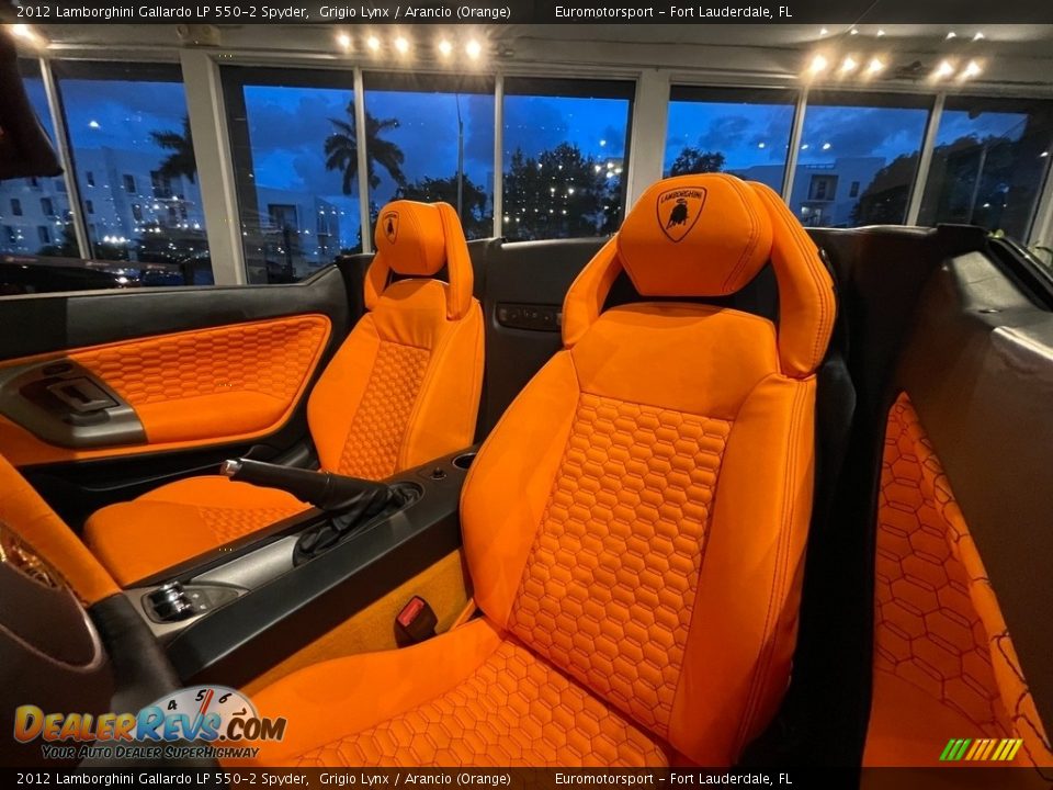 2012 Lamborghini Gallardo LP 550-2 Spyder Grigio Lynx / Arancio (Orange) Photo #3