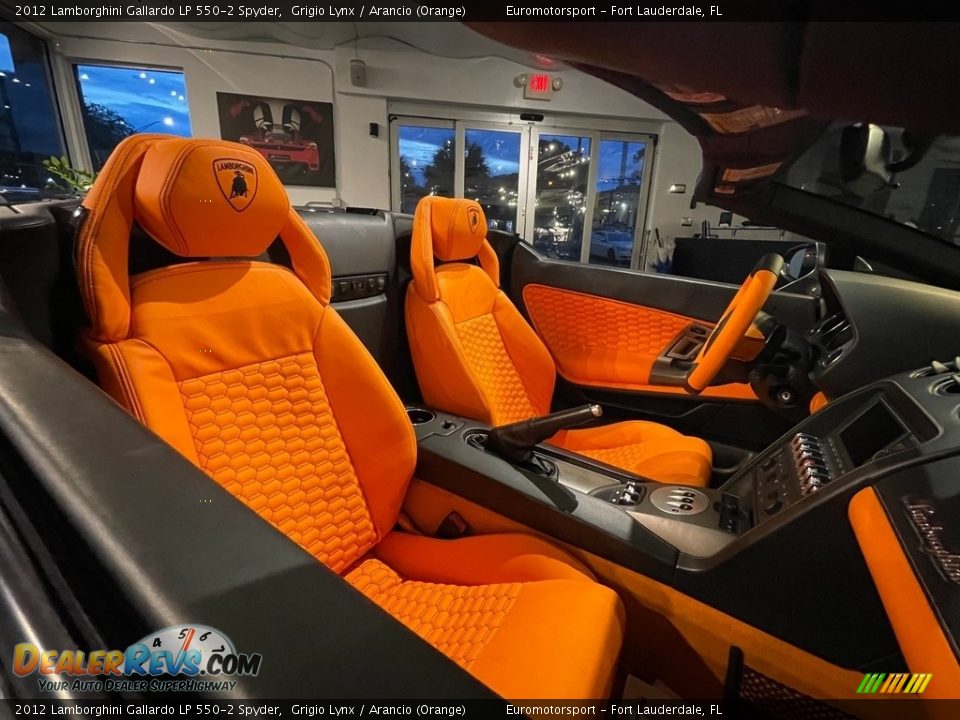 2012 Lamborghini Gallardo LP 550-2 Spyder Grigio Lynx / Arancio (Orange) Photo #4