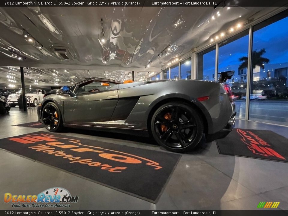 2012 Lamborghini Gallardo LP 550-2 Spyder Grigio Lynx / Arancio (Orange) Photo #6