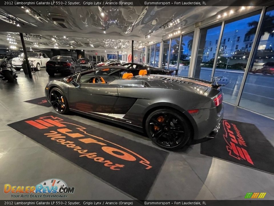 2012 Lamborghini Gallardo LP 550-2 Spyder Grigio Lynx / Arancio (Orange) Photo #7