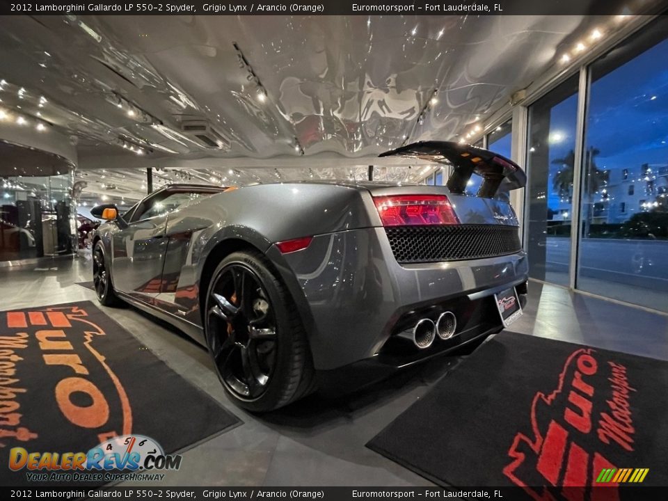 2012 Lamborghini Gallardo LP 550-2 Spyder Grigio Lynx / Arancio (Orange) Photo #8