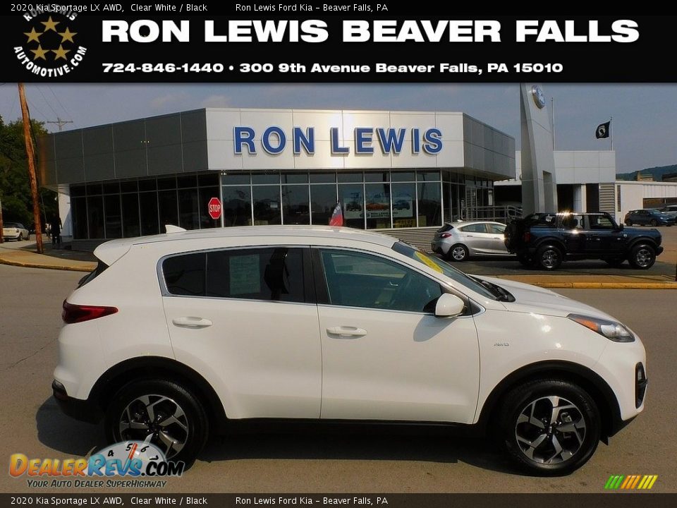 2020 Kia Sportage LX AWD Clear White / Black Photo #1