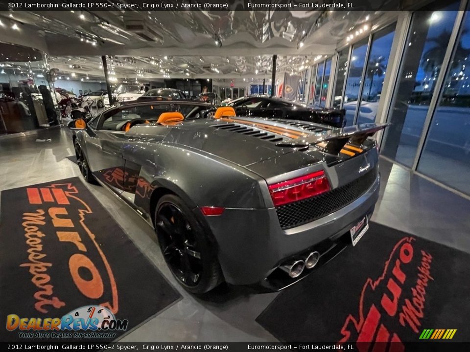 2012 Lamborghini Gallardo LP 550-2 Spyder Grigio Lynx / Arancio (Orange) Photo #9