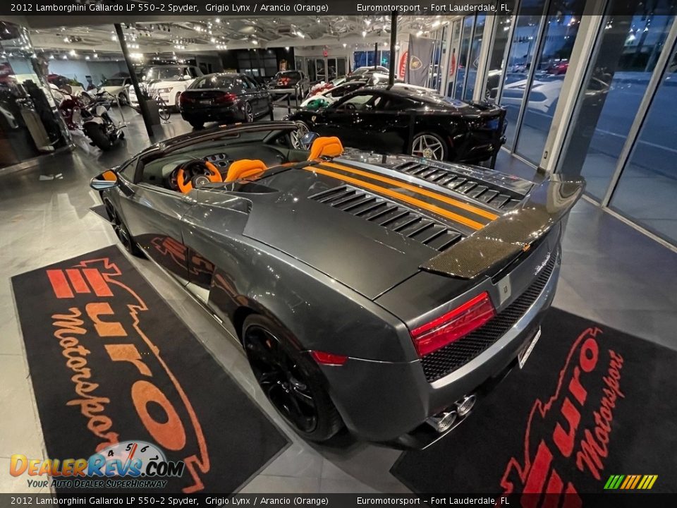 2012 Lamborghini Gallardo LP 550-2 Spyder Grigio Lynx / Arancio (Orange) Photo #10