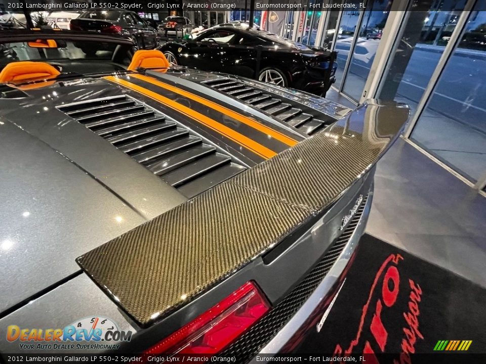 2012 Lamborghini Gallardo LP 550-2 Spyder Grigio Lynx / Arancio (Orange) Photo #11