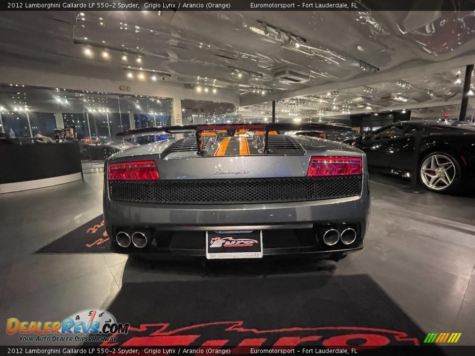 2012 Lamborghini Gallardo LP 550-2 Spyder Grigio Lynx / Arancio (Orange) Photo #12