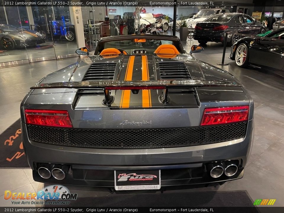 2012 Lamborghini Gallardo LP 550-2 Spyder Grigio Lynx / Arancio (Orange) Photo #13