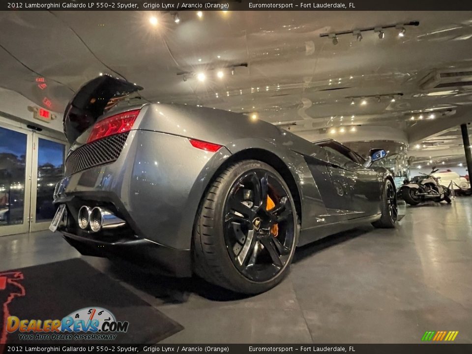 2012 Lamborghini Gallardo LP 550-2 Spyder Grigio Lynx / Arancio (Orange) Photo #17