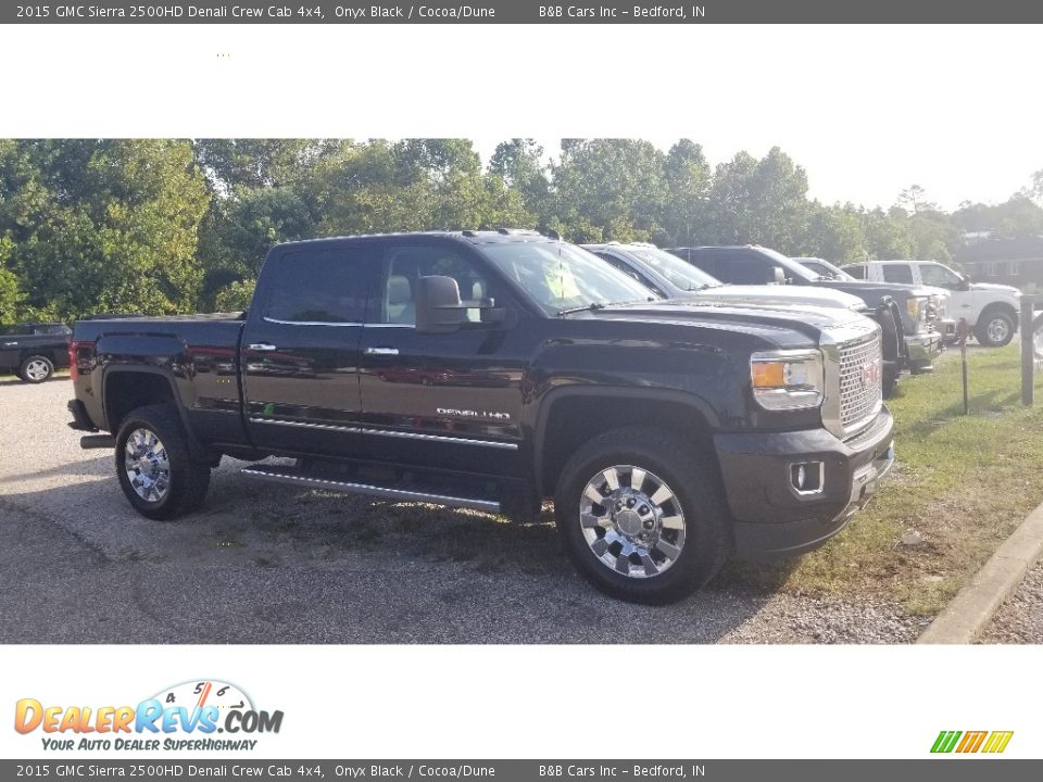 2015 GMC Sierra 2500HD Denali Crew Cab 4x4 Onyx Black / Cocoa/Dune Photo #2