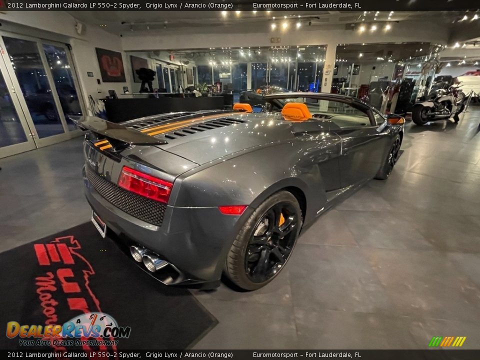 2012 Lamborghini Gallardo LP 550-2 Spyder Grigio Lynx / Arancio (Orange) Photo #18