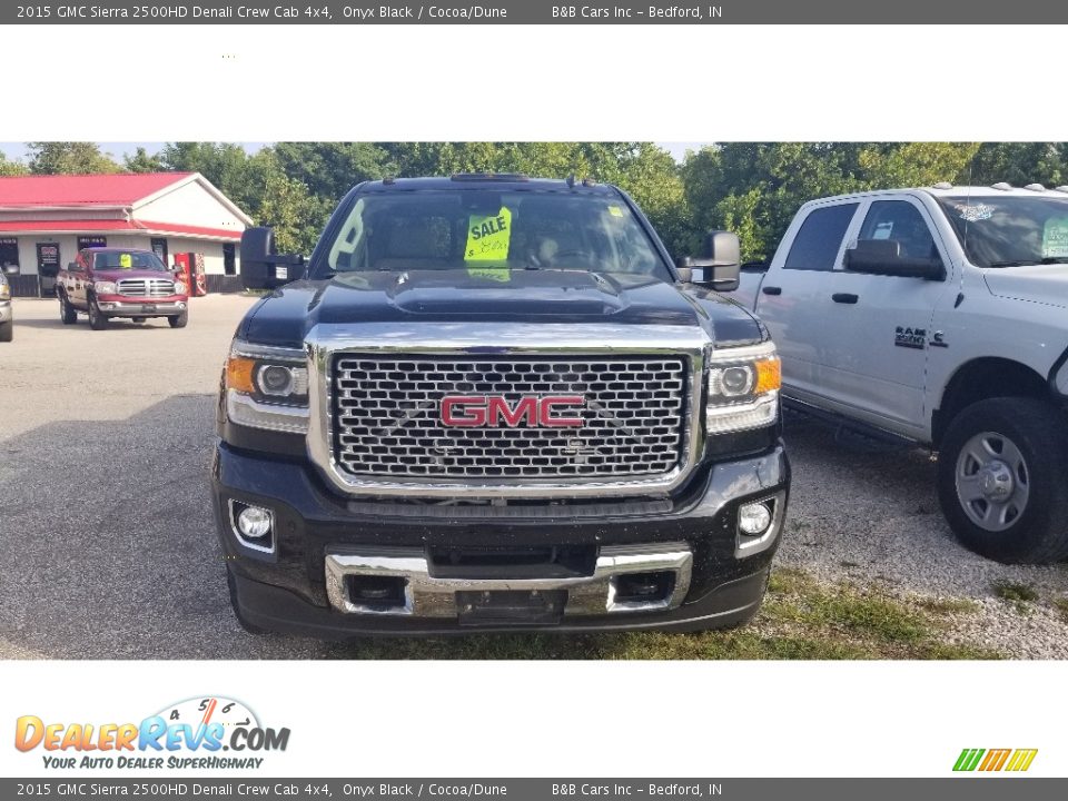 2015 GMC Sierra 2500HD Denali Crew Cab 4x4 Onyx Black / Cocoa/Dune Photo #3