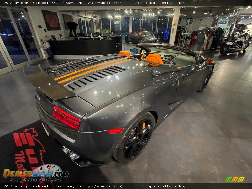 2012 Lamborghini Gallardo LP 550-2 Spyder Grigio Lynx / Arancio (Orange) Photo #19