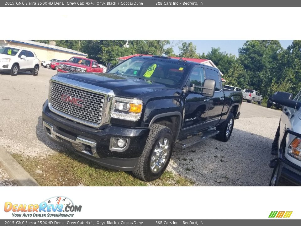 2015 GMC Sierra 2500HD Denali Crew Cab 4x4 Onyx Black / Cocoa/Dune Photo #4