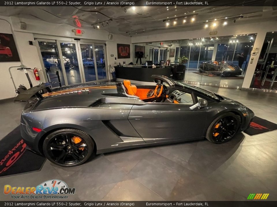 2012 Lamborghini Gallardo LP 550-2 Spyder Grigio Lynx / Arancio (Orange) Photo #20