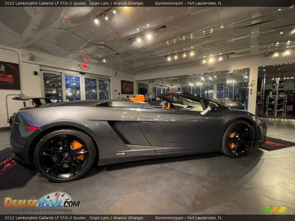 2012 Lamborghini Gallardo LP 550-2 Spyder Grigio Lynx / Arancio (Orange) Photo #21