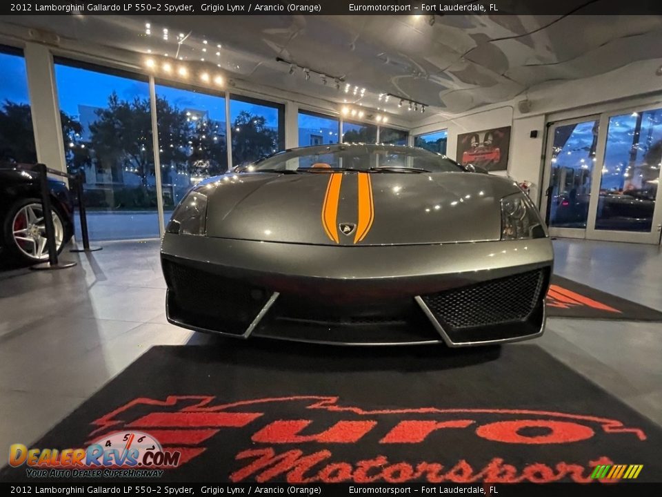 2012 Lamborghini Gallardo LP 550-2 Spyder Grigio Lynx / Arancio (Orange) Photo #24