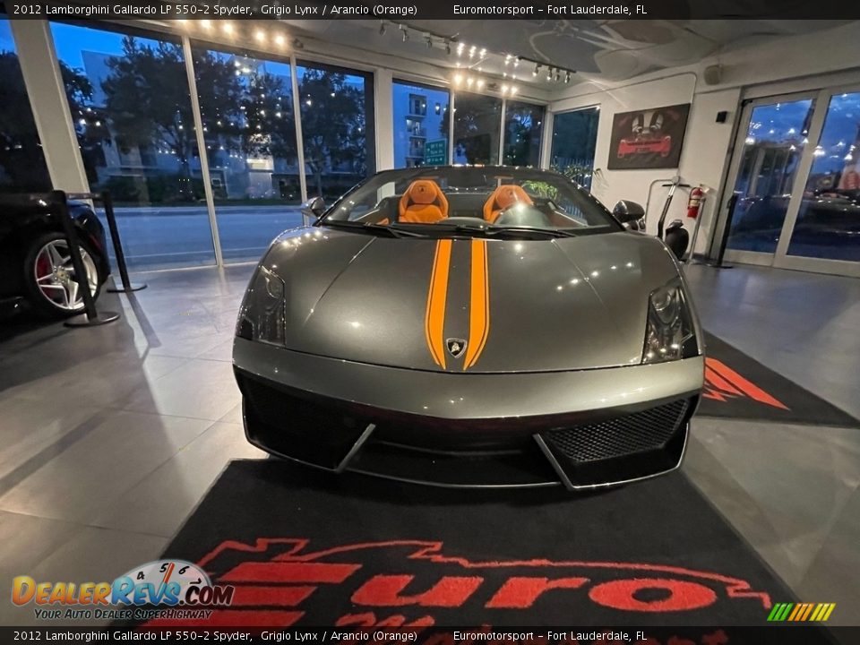2012 Lamborghini Gallardo LP 550-2 Spyder Grigio Lynx / Arancio (Orange) Photo #27
