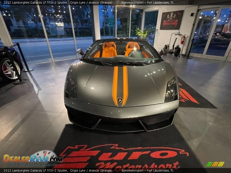 2012 Lamborghini Gallardo LP 550-2 Spyder Grigio Lynx / Arancio (Orange) Photo #28
