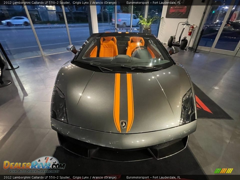 2012 Lamborghini Gallardo LP 550-2 Spyder Grigio Lynx / Arancio (Orange) Photo #29
