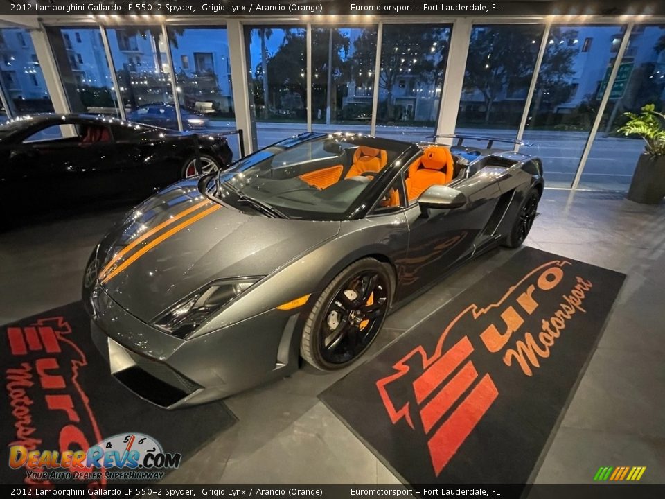 2012 Lamborghini Gallardo LP 550-2 Spyder Grigio Lynx / Arancio (Orange) Photo #30