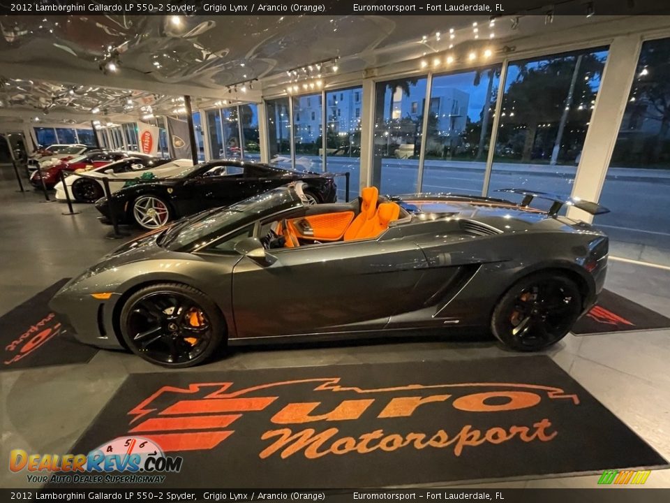 2012 Lamborghini Gallardo LP 550-2 Spyder Grigio Lynx / Arancio (Orange) Photo #31