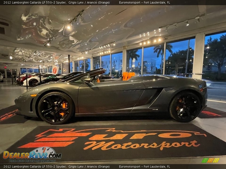 2012 Lamborghini Gallardo LP 550-2 Spyder Grigio Lynx / Arancio (Orange) Photo #32