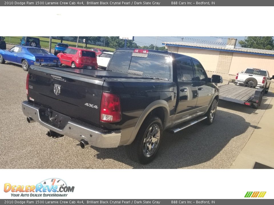 2010 Dodge Ram 1500 Laramie Crew Cab 4x4 Brilliant Black Crystal Pearl / Dark Slate Gray Photo #5