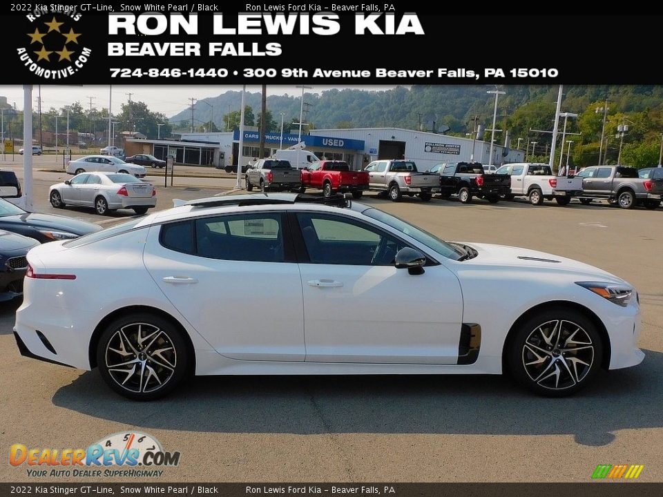 2022 Kia Stinger GT-Line Snow White Pearl / Black Photo #1