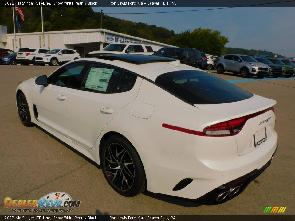 2022 Kia Stinger GT-Line Snow White Pearl / Black Photo #5